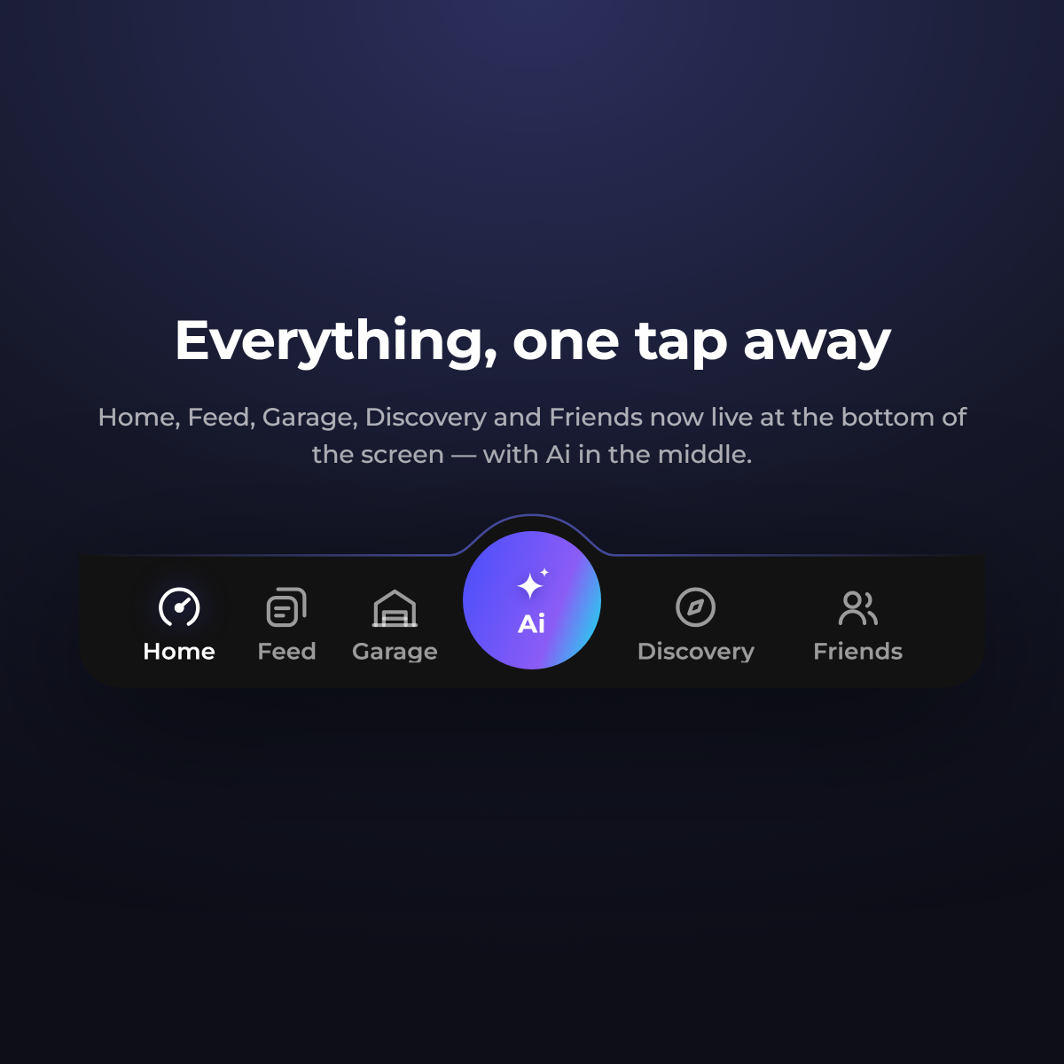 Bottom navigation bar on mobile